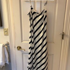 A&F Striped Black and White Maxi Dress